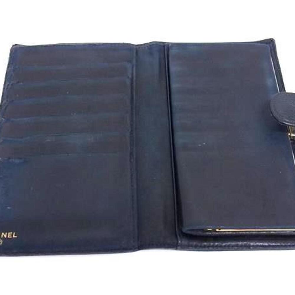 CHANEL Authentic Black Caviar Leather Logo Wallet - Picture 3 of 10